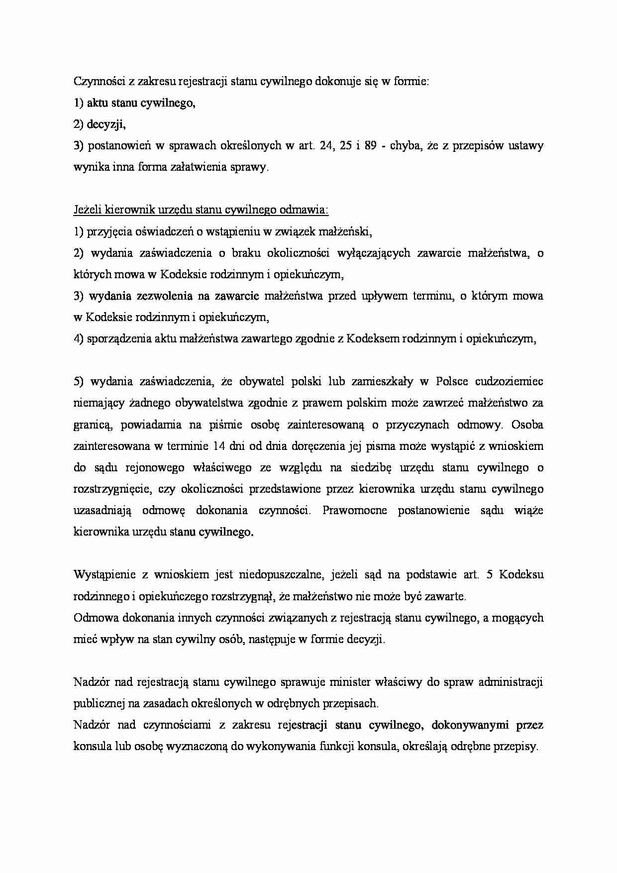 Rejestracja stanu cywilnego - strona 1