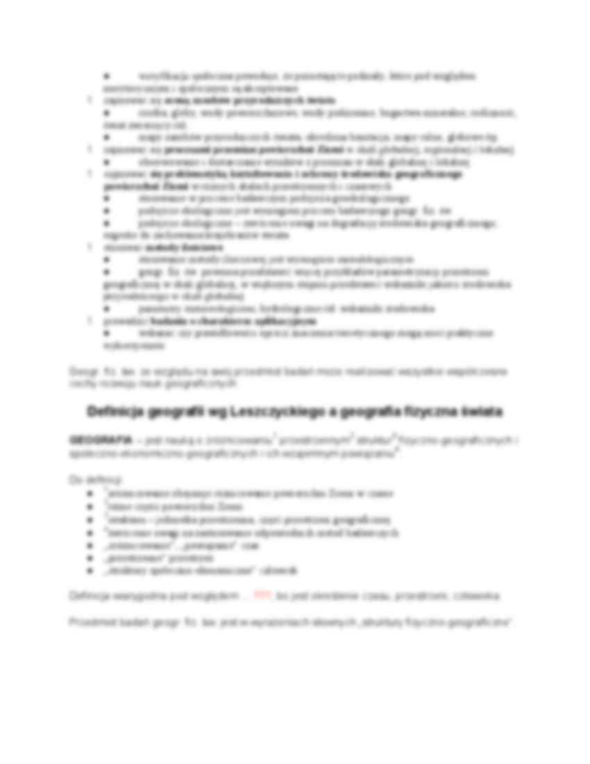 Georóżnorodność, definicja geografii - wykład - strona 3