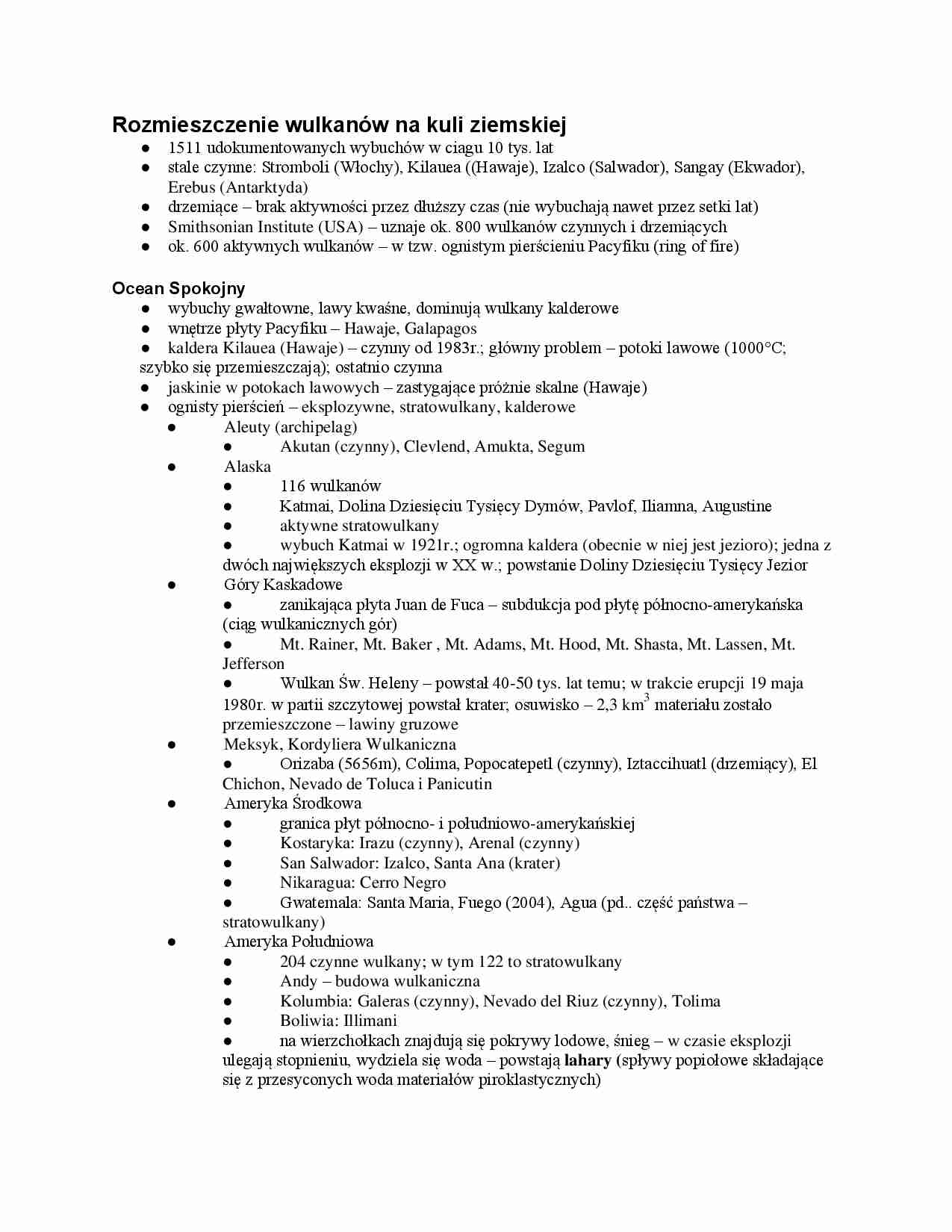 Wulkany na kuli ziemskiej - wykład - strona 1