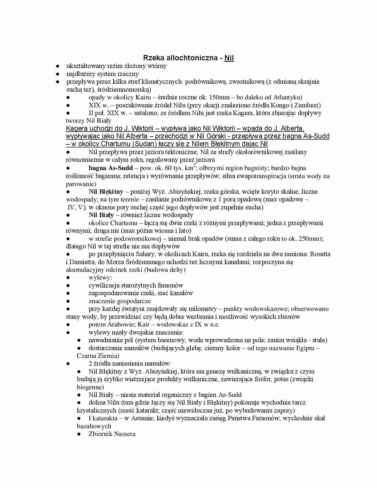 Nil i Ren jako rzeki allochtoniczne - strona 1