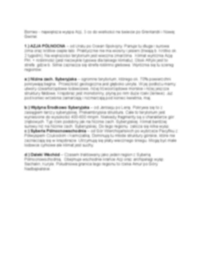 Azja - cechy klimatu, omówienie - strona 3