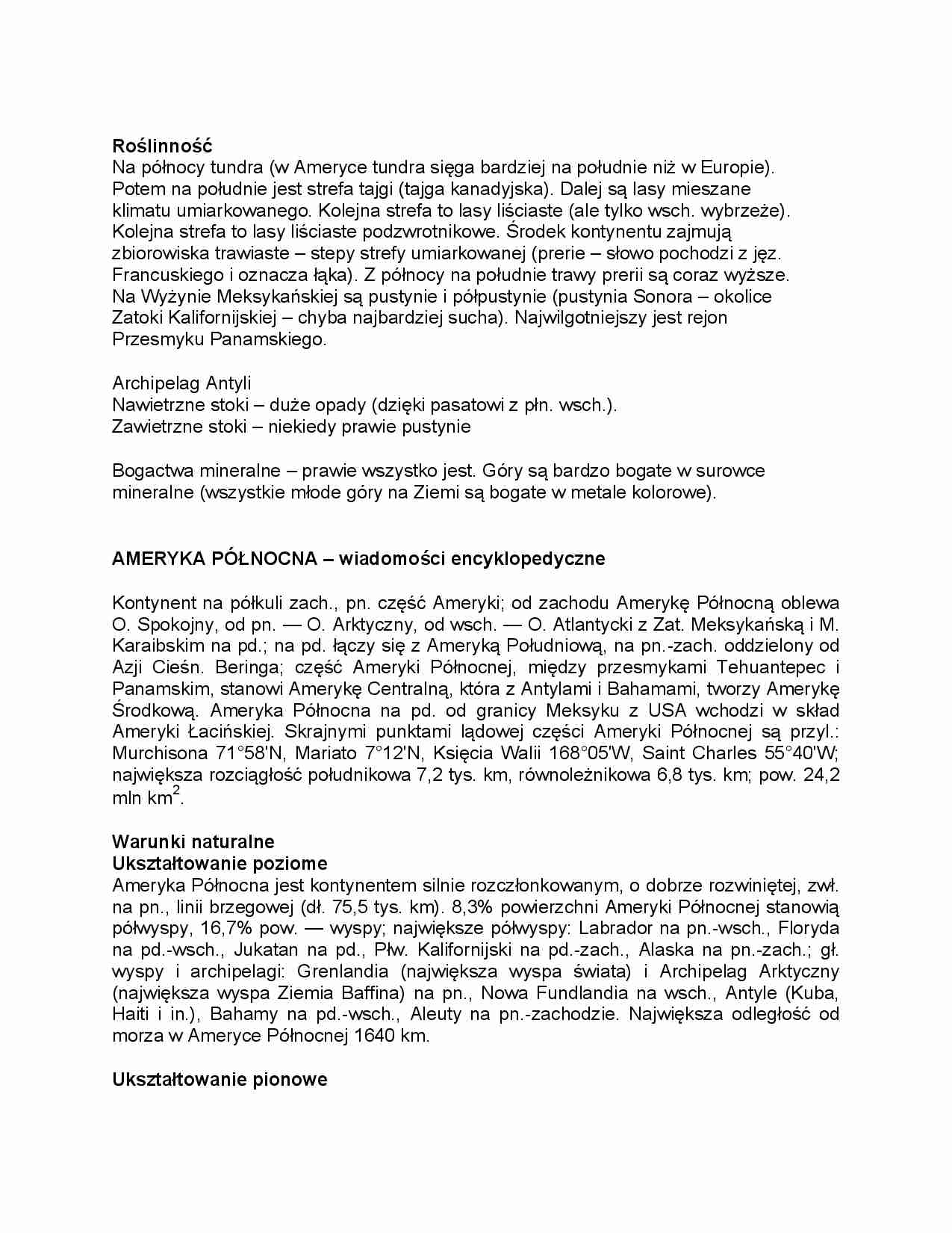 Ameryka Północna - wiadomości encyklopedyczne - strona 1