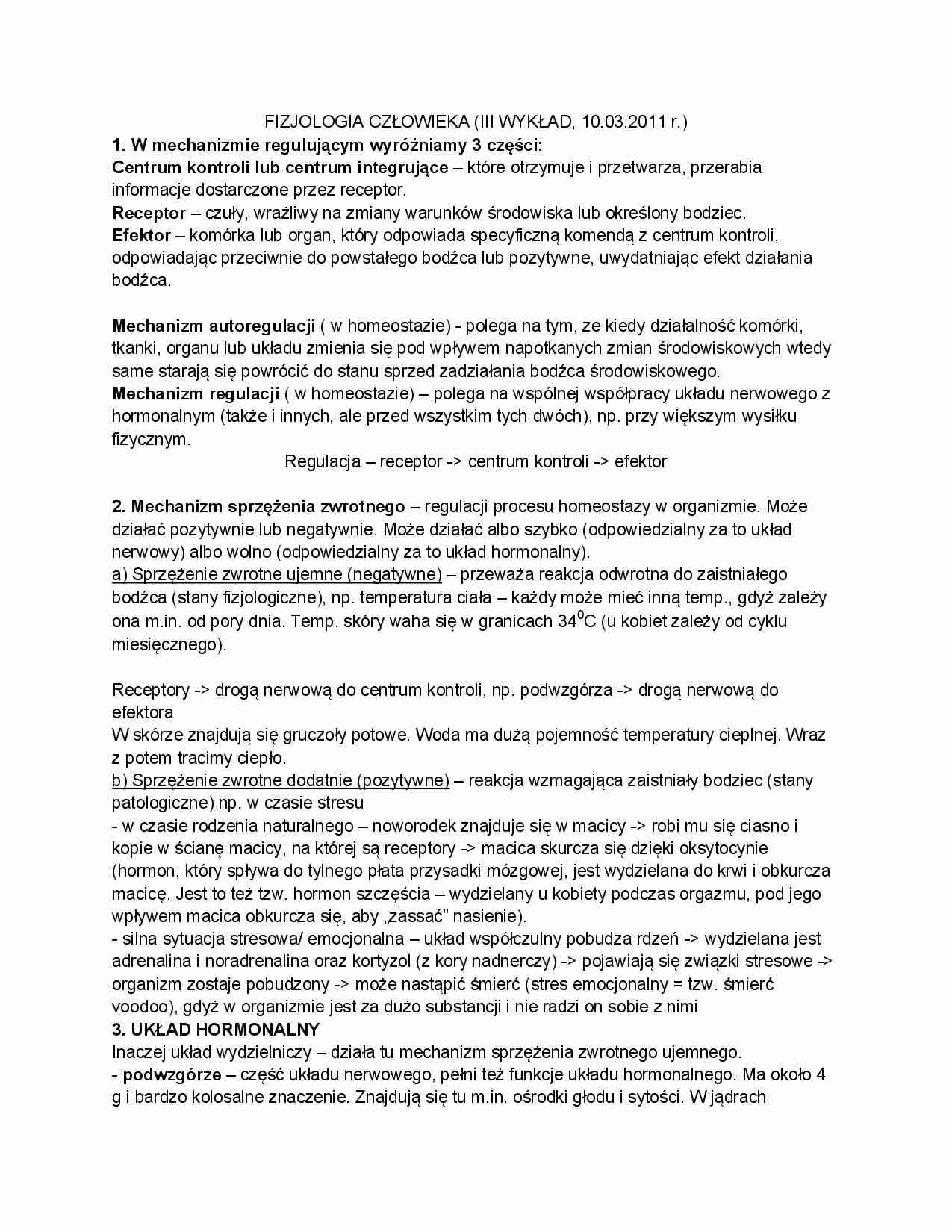 Mechanizm regulujący i układ hormonalny - strona 1