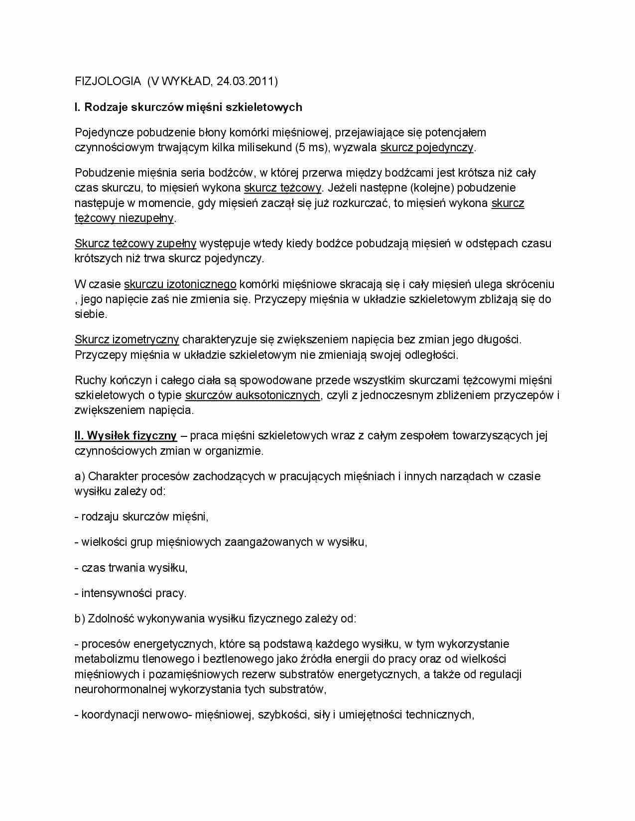 Rodzaje skurczów mięśni szkieletowych - strona 1