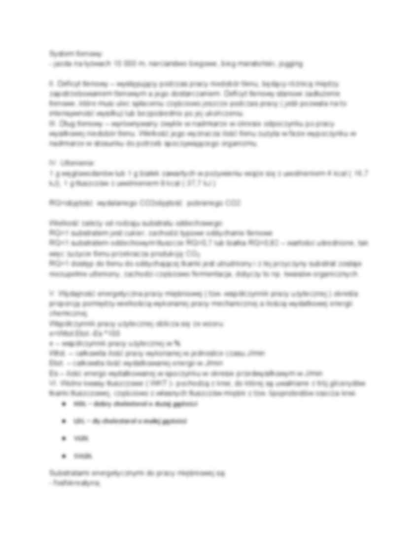 Zasoby energetyczne organizmu - strona 2