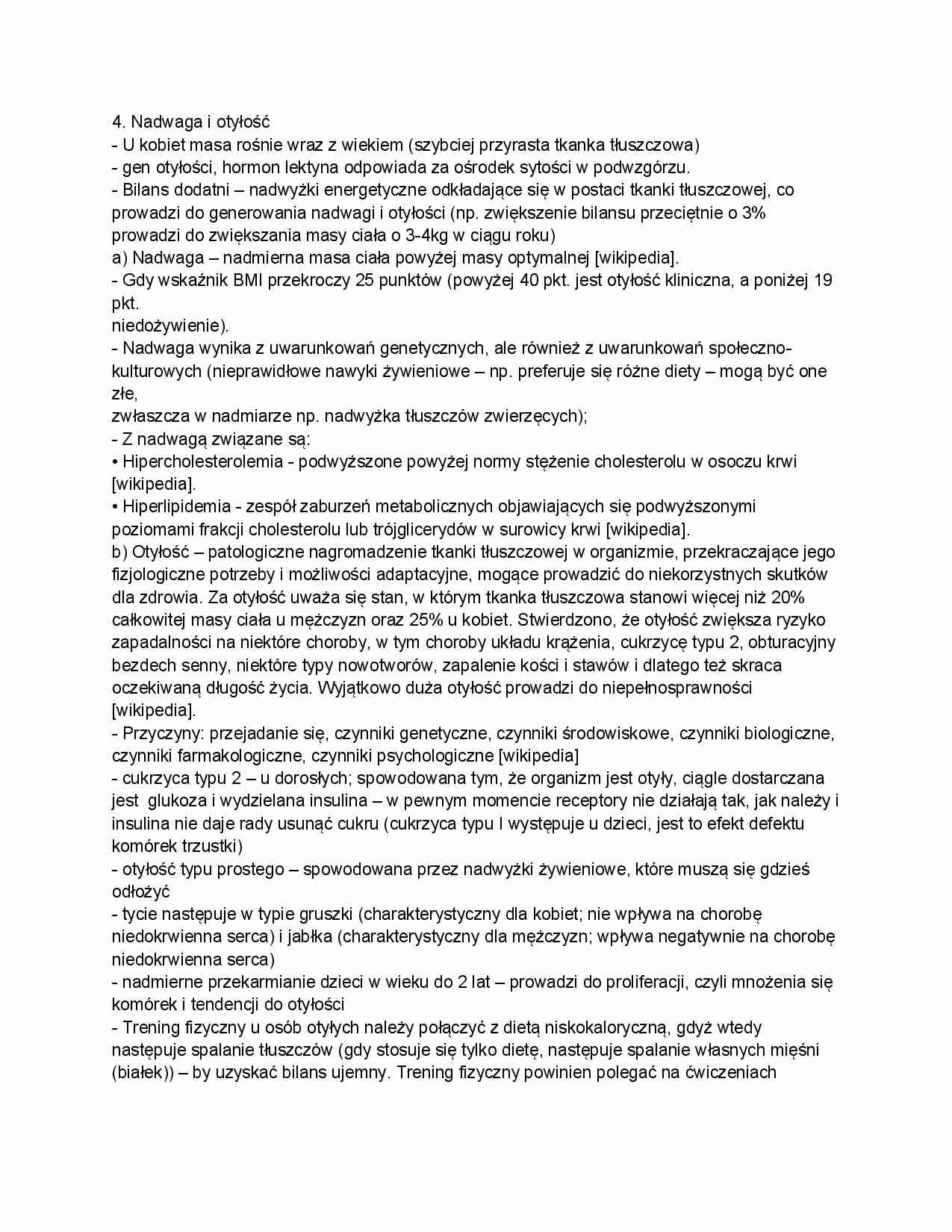 Nadwaga i otyłość - wykład - strona 1