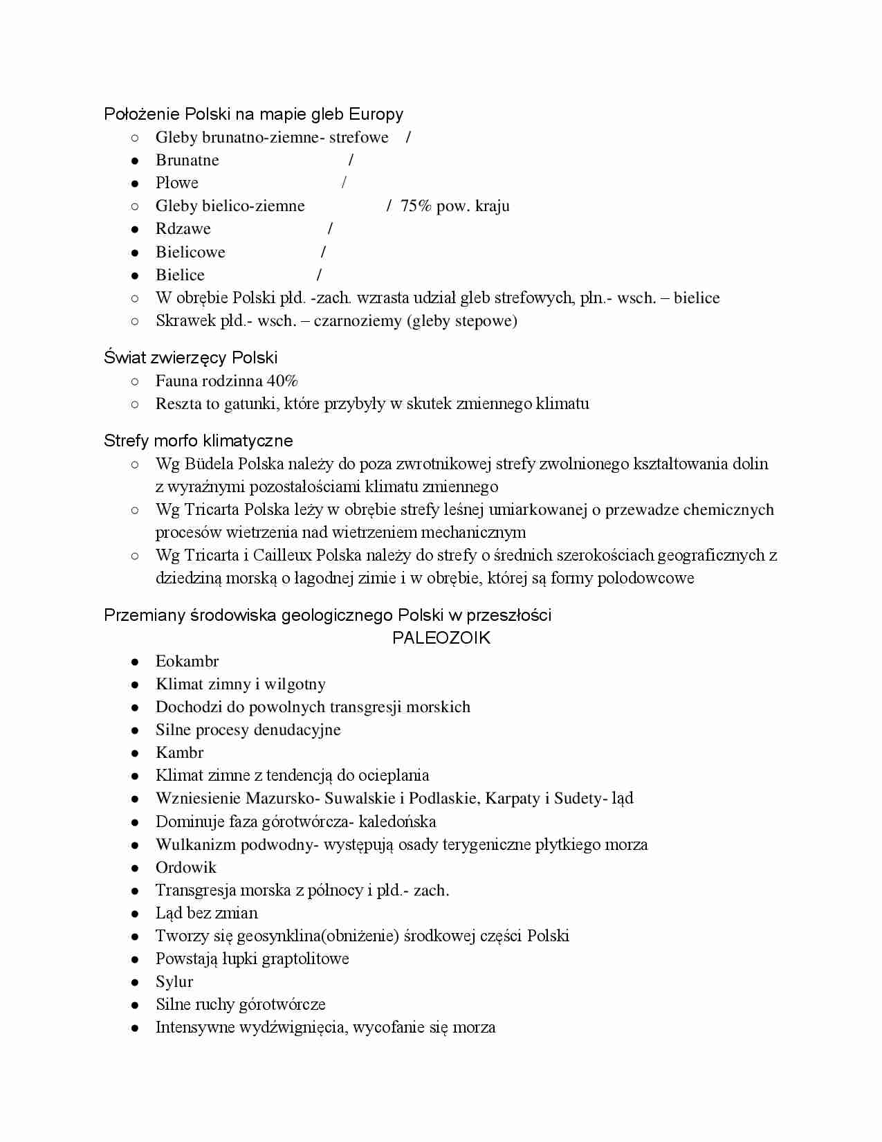 Paleozoik, mezozoik, kenozoik, czwartorzęd - omówienie - strona 1