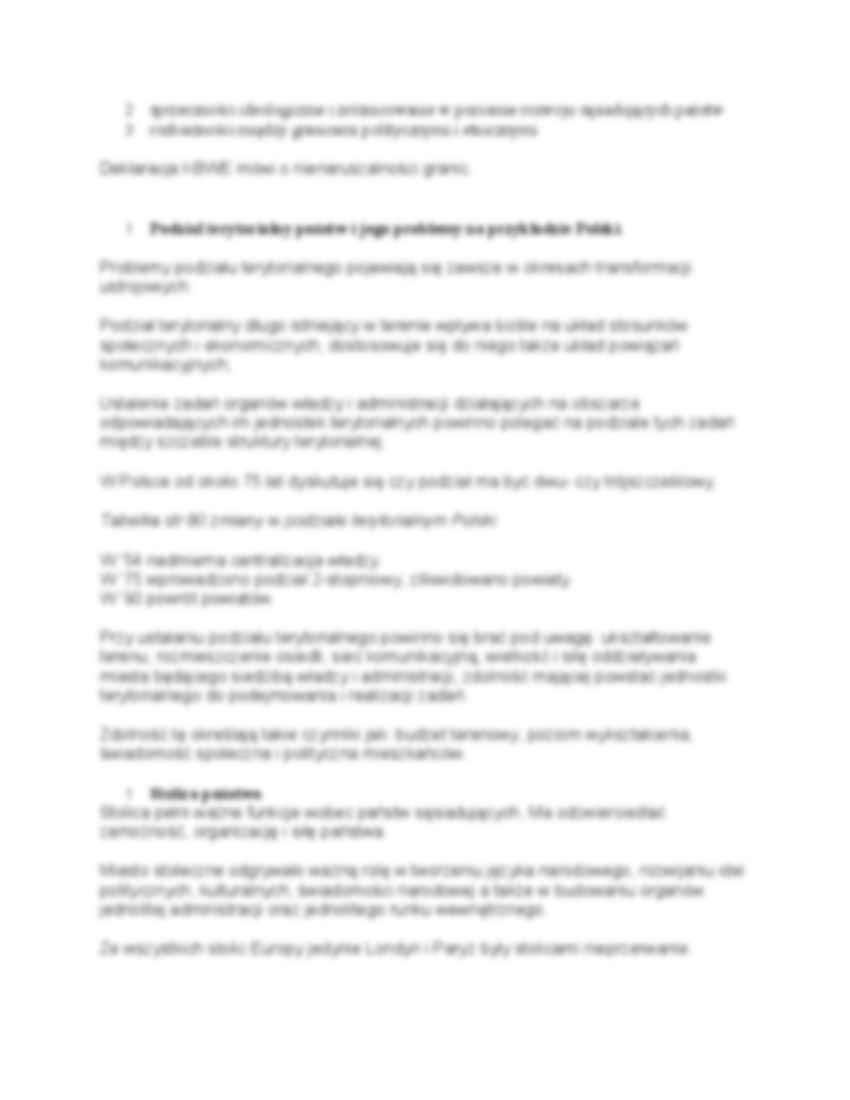 Granice polityczne państwa, problem podziału na przykładzie Polski - strona 3