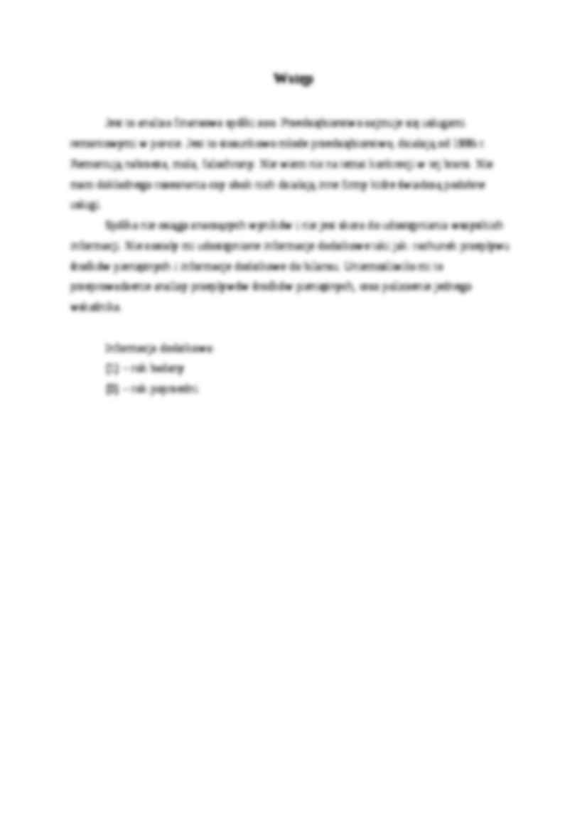 Analiza finansowa - przedsiębiorstwo usługowe - strona 3