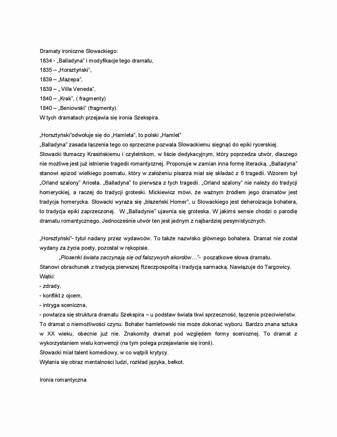 Dramat ironiczny, ironia sokratyczna - wykład - strona 1