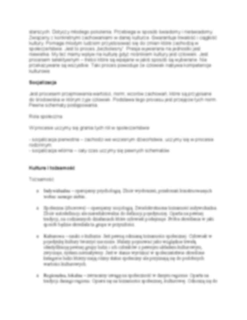 Nabycie kultury, enkulturacja, socjalizacja, tożsamość - strona 2