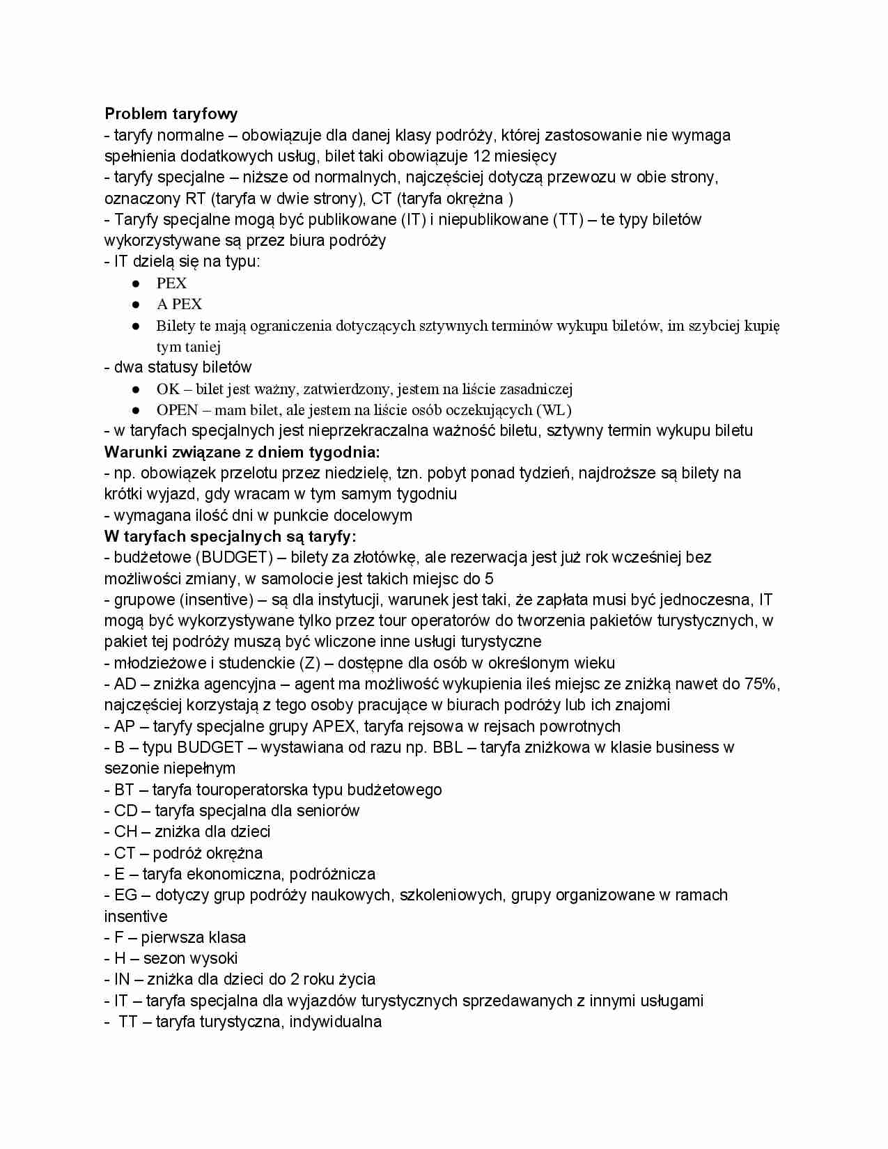 Problem taryfowy - wykład - strona 1