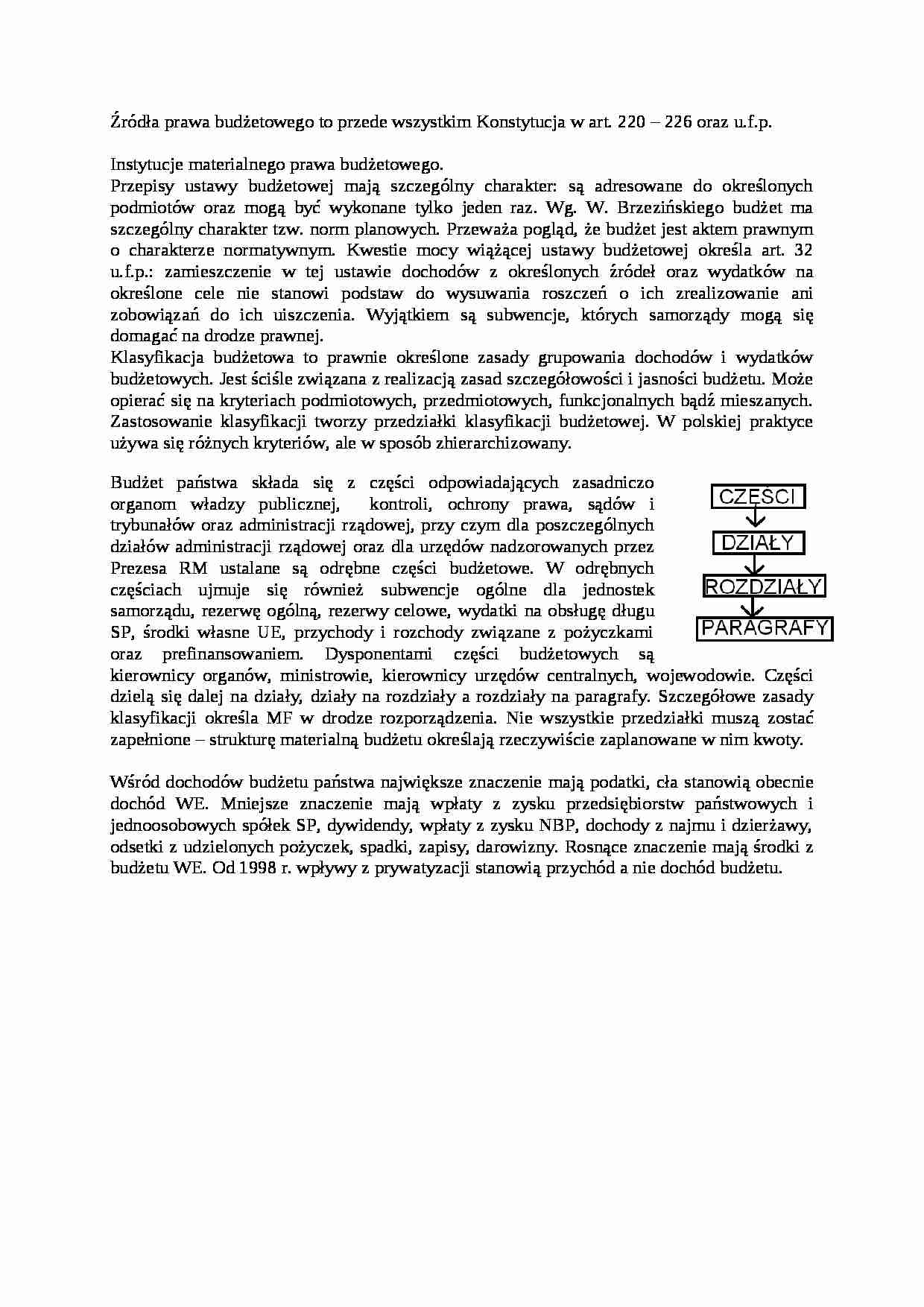 Źródła prawa budżetowego - strona 1