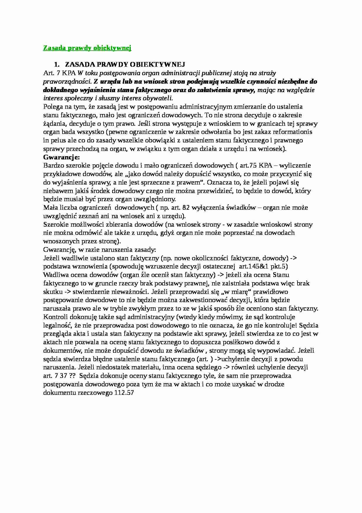 Zasada prawdy obiektywne - strona 1