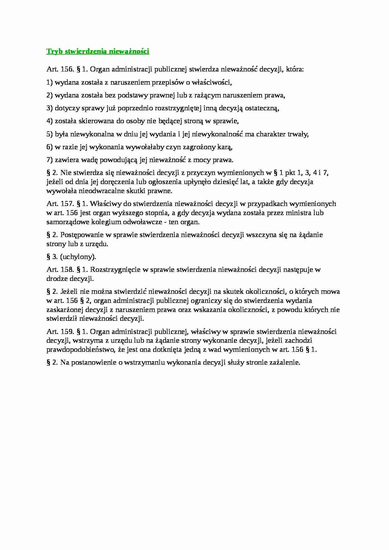 tryb stwierdzania nieważności - strona 1