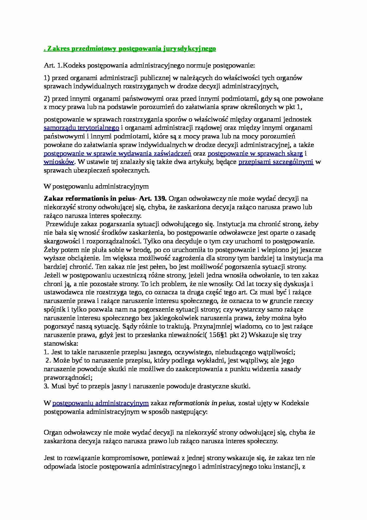 Zakres przedmiotowy postępowania jurysdykcyjnego - strona 1