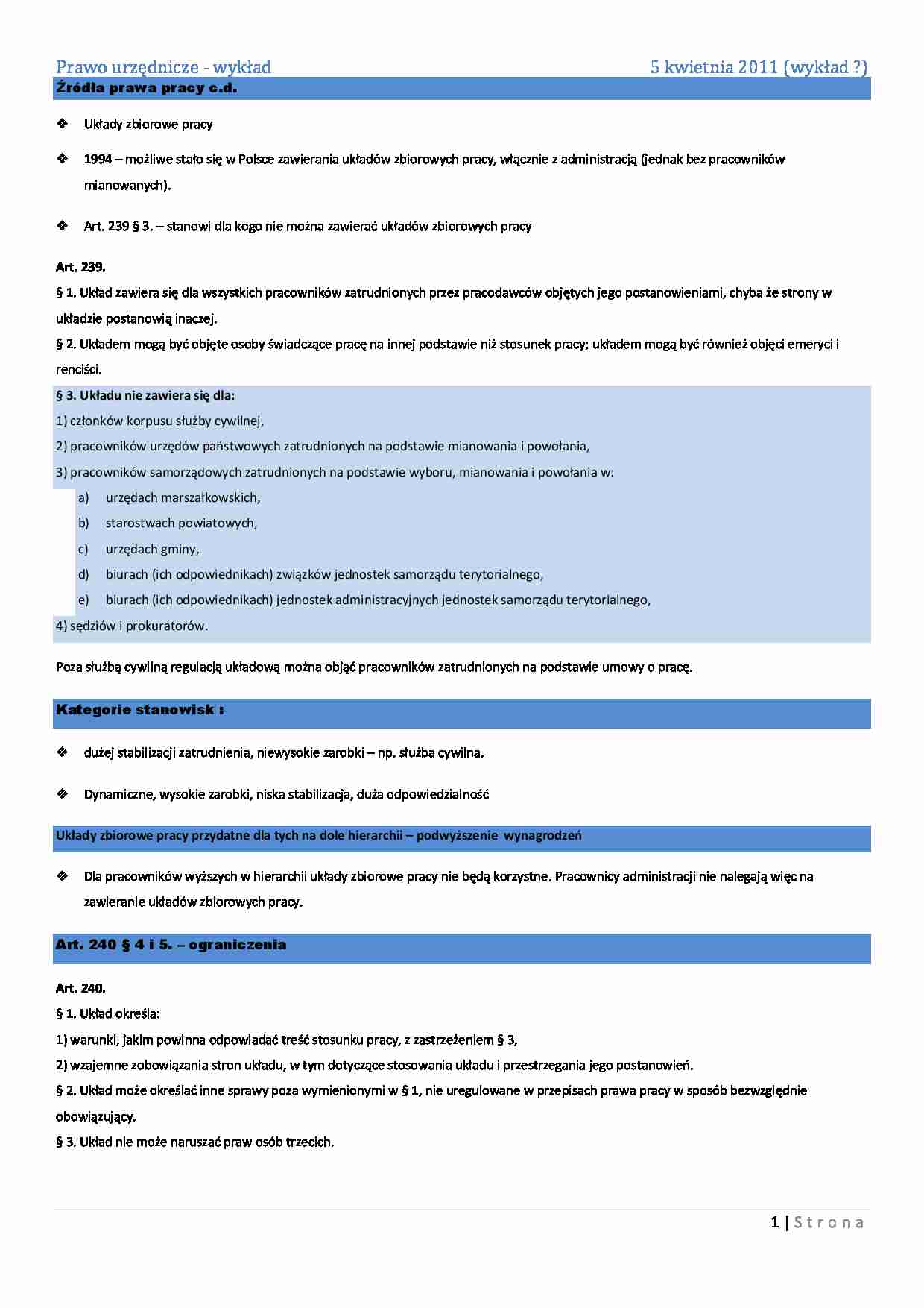 Źródła prawa prac - strona 1