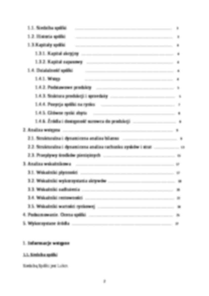 Analiza finansowa spółki akcyjnej - strona 2
