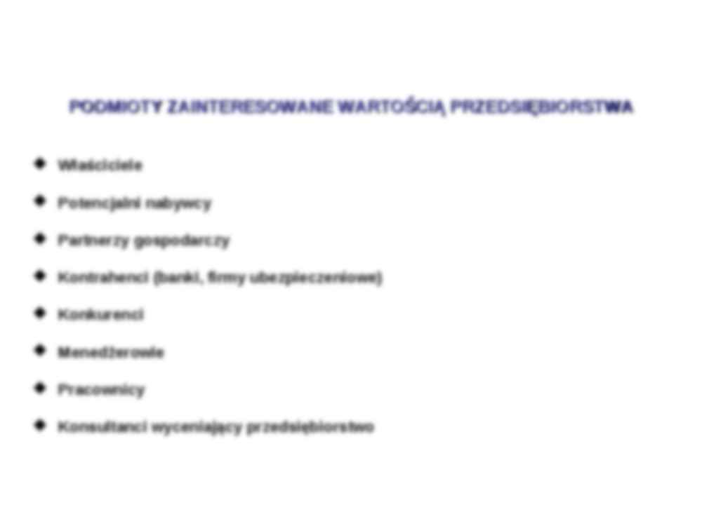 Przesłanki wyceny przedsiębiorstw - strona 2