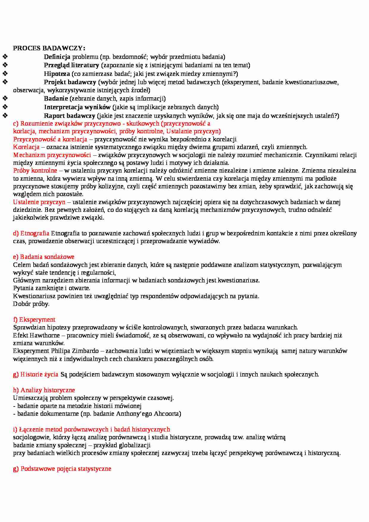 Proces badawczy - strona 1