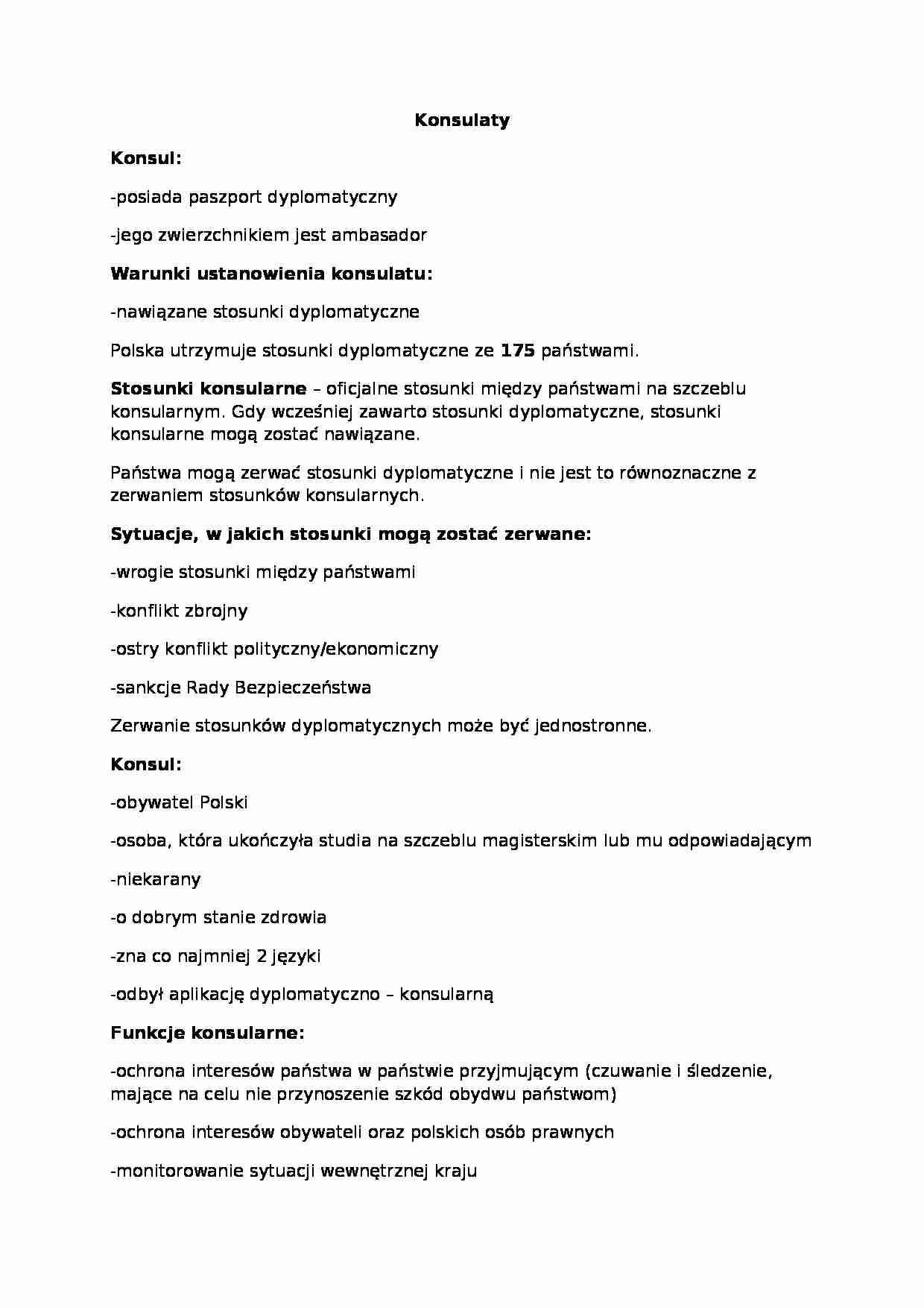 Służba konsularna - opracowanie - strona 1