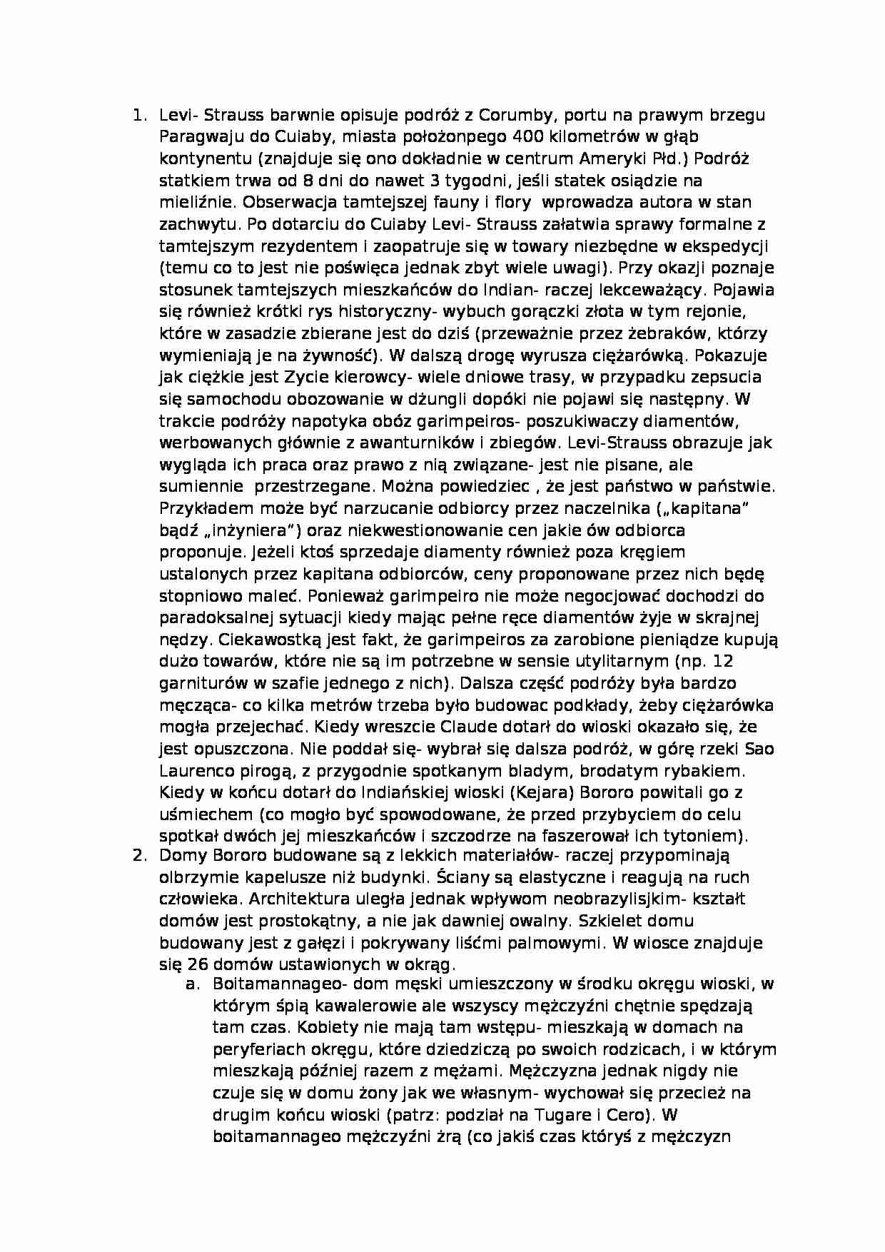 Smutek tropików- Bororo - strona 1