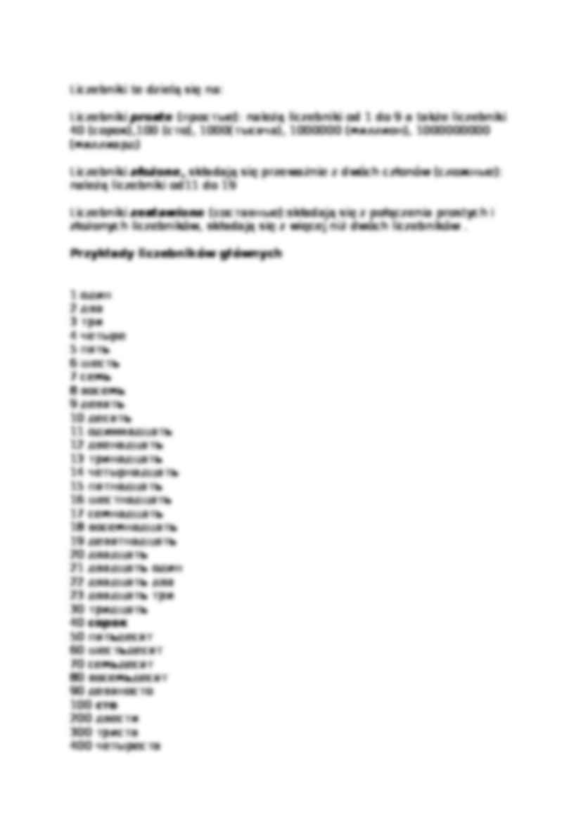 Liczebnik - teoria i przykłady - strona 2