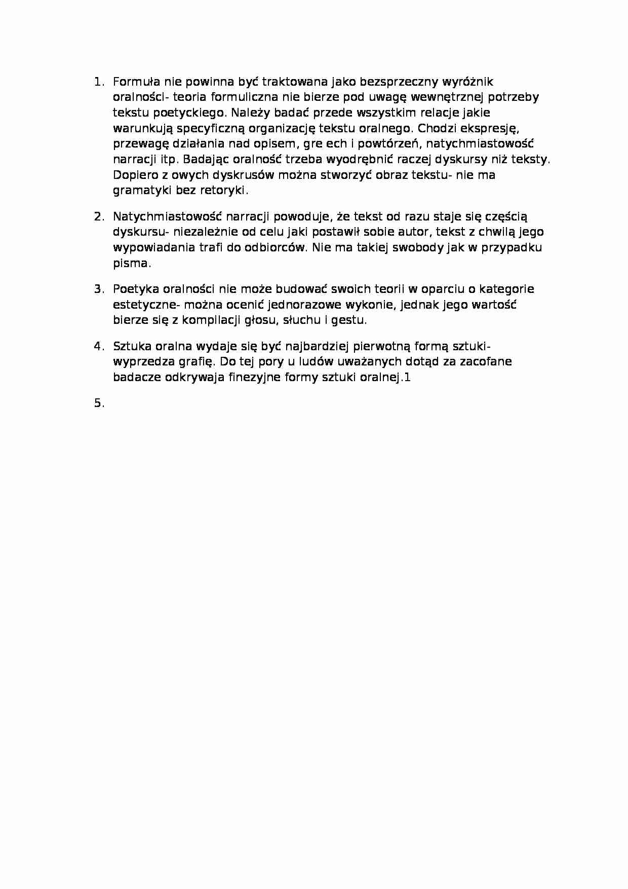 Właściwości tekstu oralnego - strona 1
