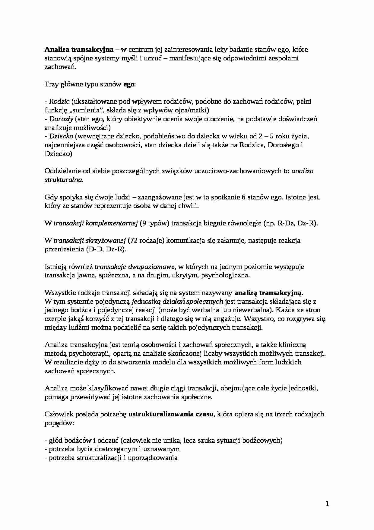 Antropologia widowisk - Eric Berne - strona 1