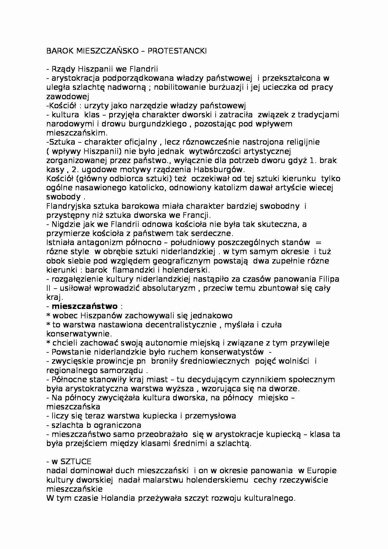 Barok mieszczańsko-protestancki - strona 1