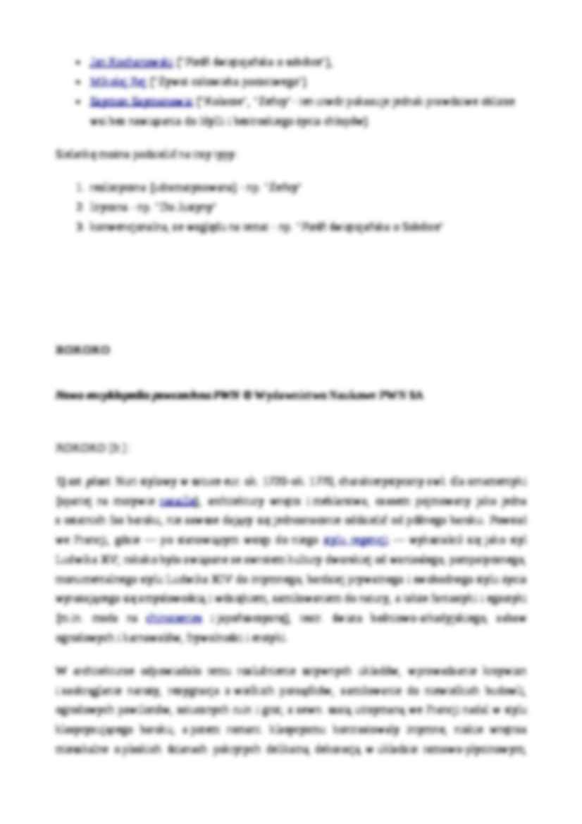 Rokoko - opis epoki - Sentymentalizm - strona 2