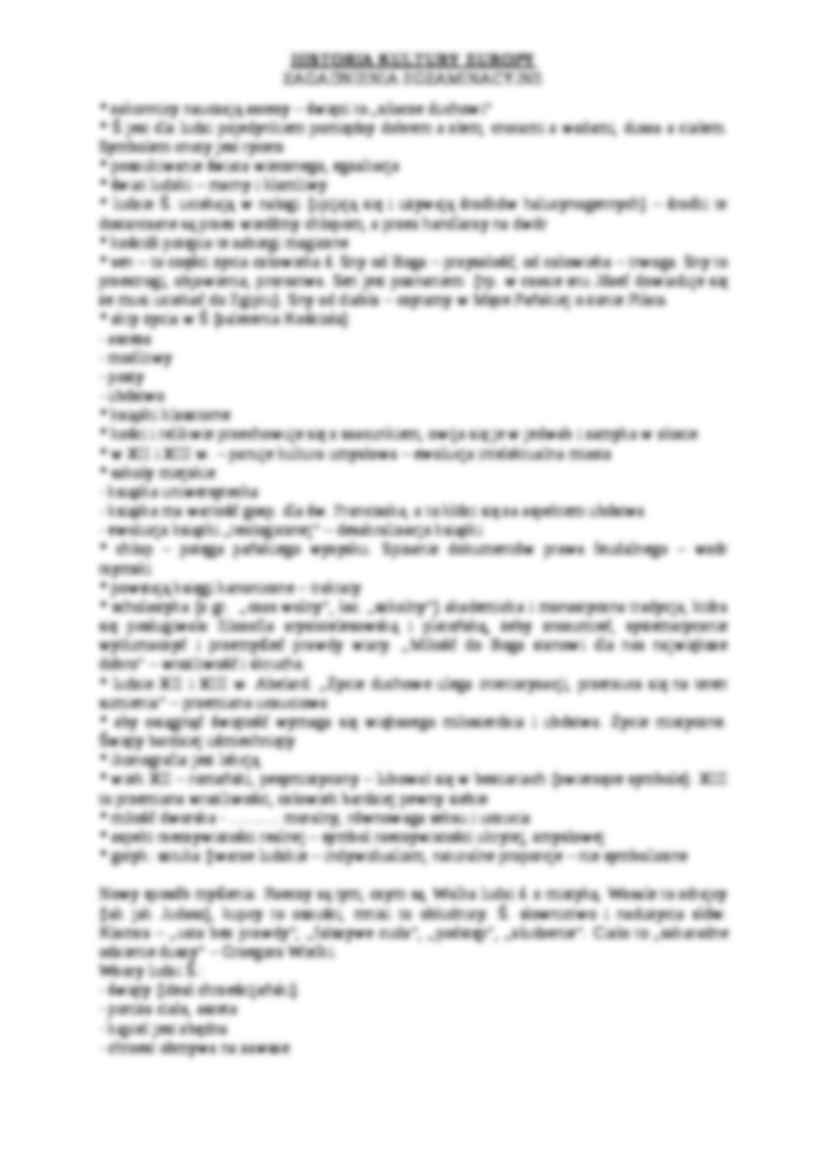 Historia kultury Europy - zafadnienia egzaminacyjne - strona 2