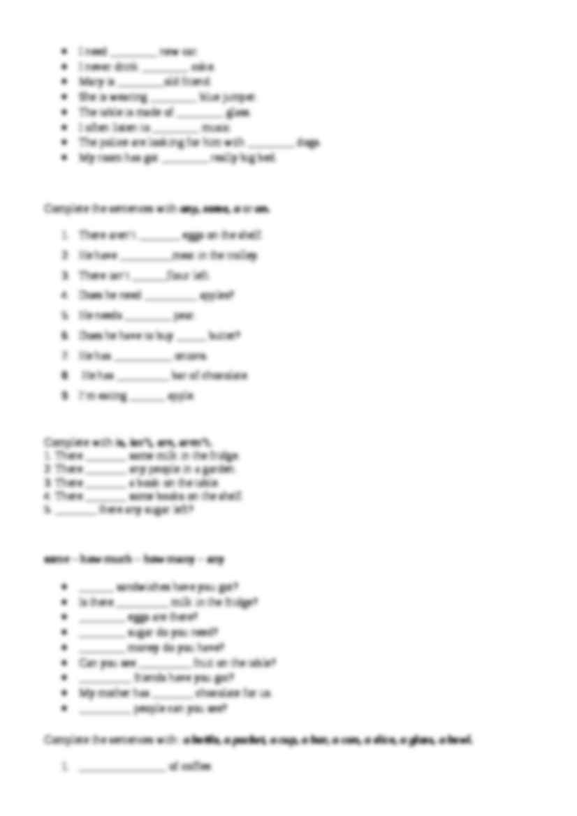 Rzeczowniki policzalne i niepoliczalne - strona 2