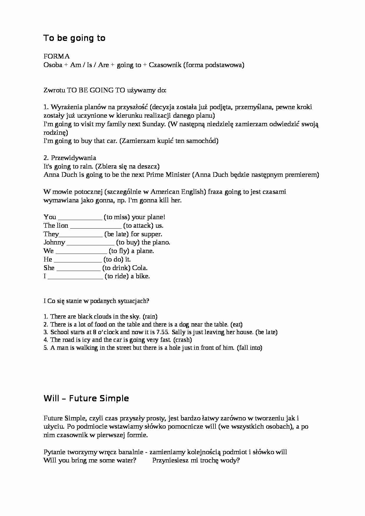 Formy wyrażania przyszłości - strona 1