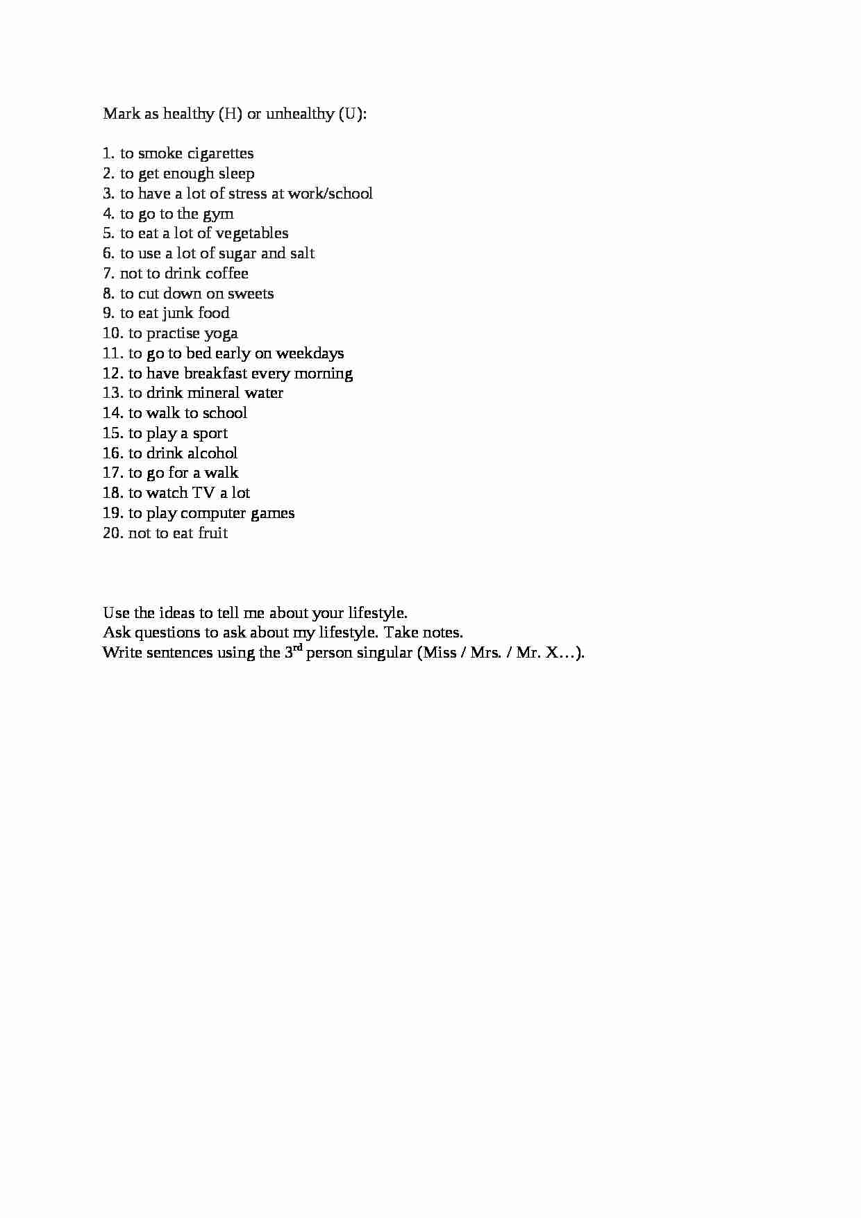 Zdrowie - ćwiczenia - strona 1