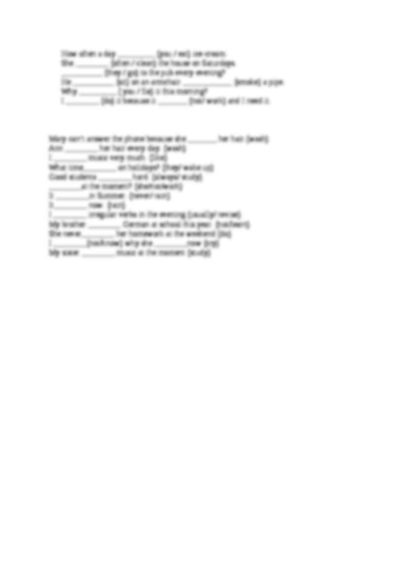 Present Simple a Present Continuous - strona 2