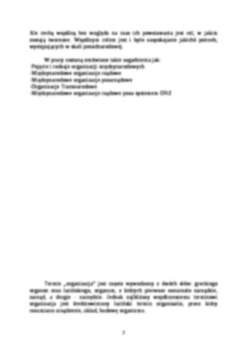 Funkcje i znaczenie organizacji międzynarodowych - strona 2