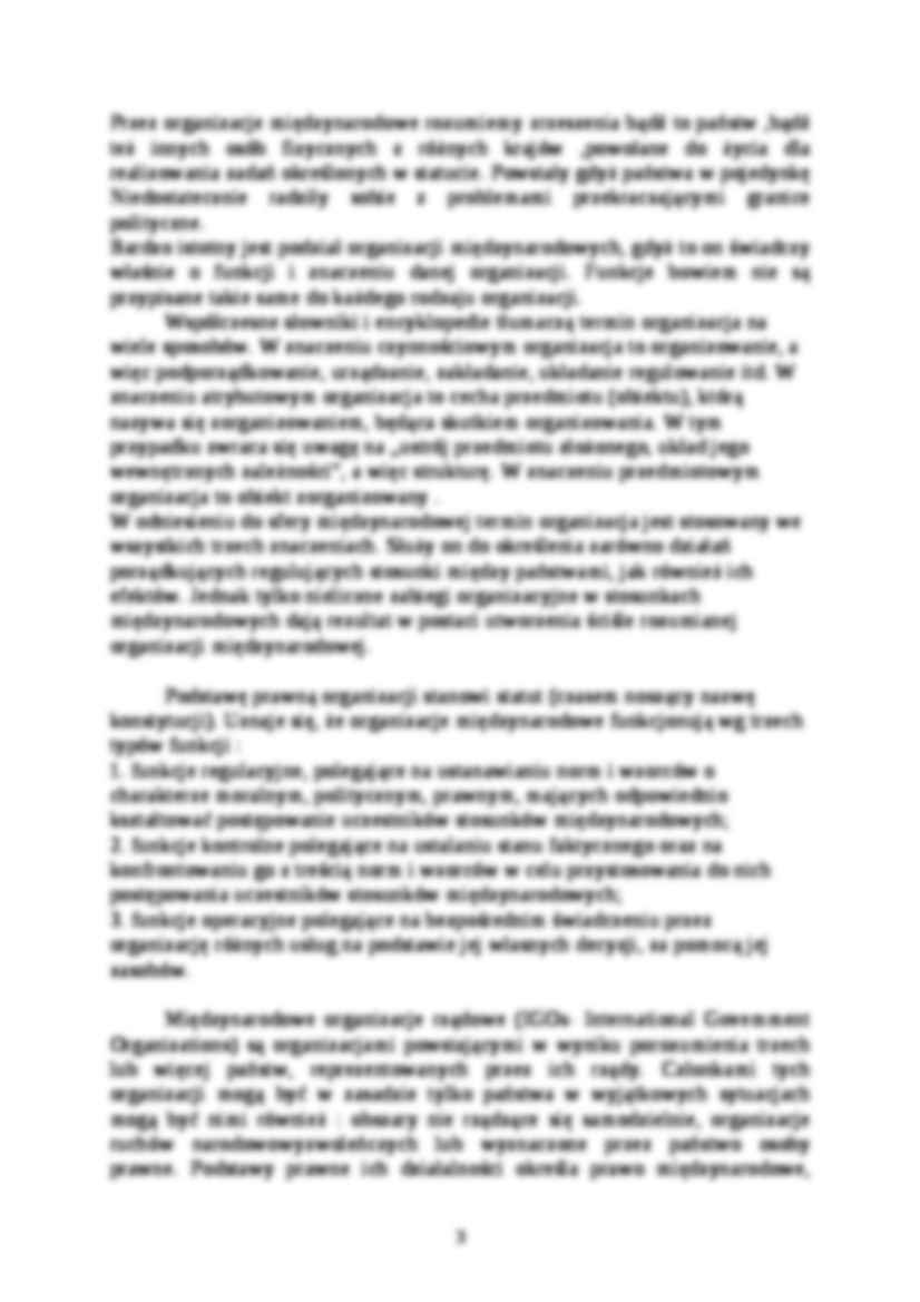 Funkcje i znaczenie organizacji międzynarodowych - strona 3