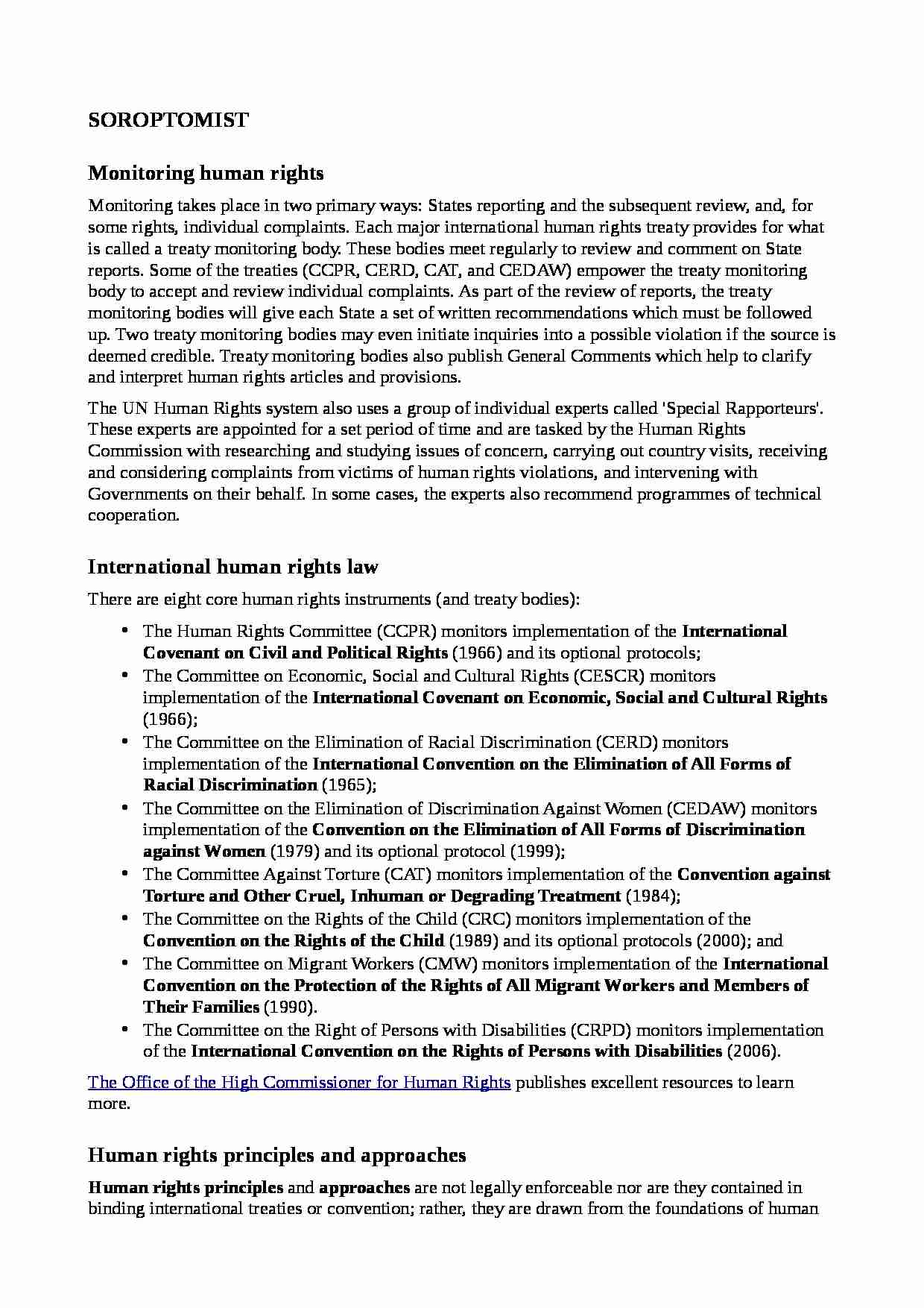 Soroptomist - tekst po angielsku - strona 1