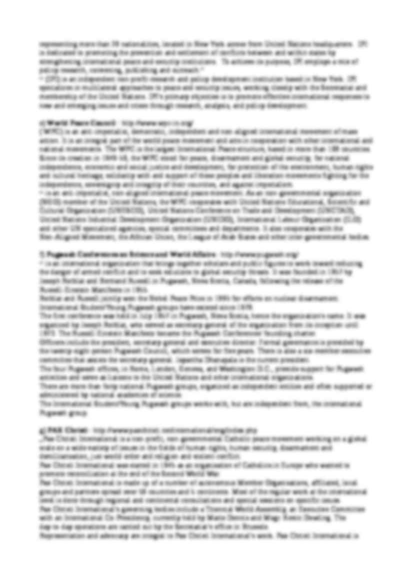 Organizacje międzynarodowe - wykład -  działalność INGOs: - strona 2