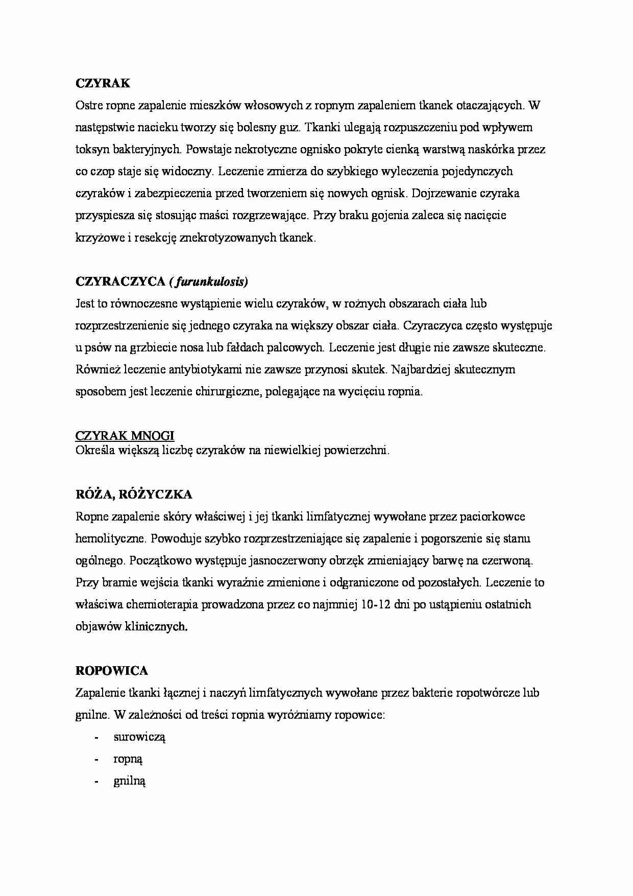 Choroby-czyrak, różyczka - strona 1