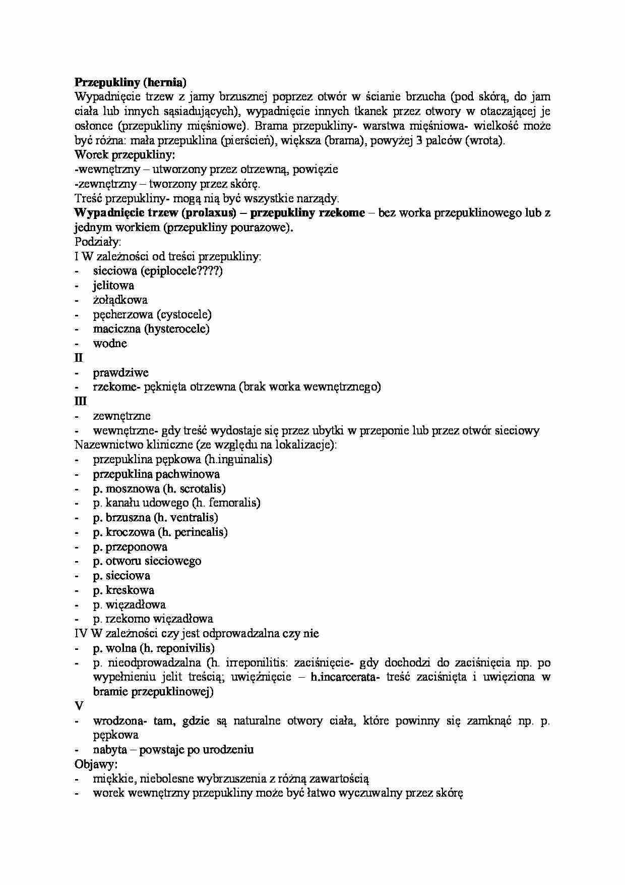 Przepukliny (hernia) - strona 1
