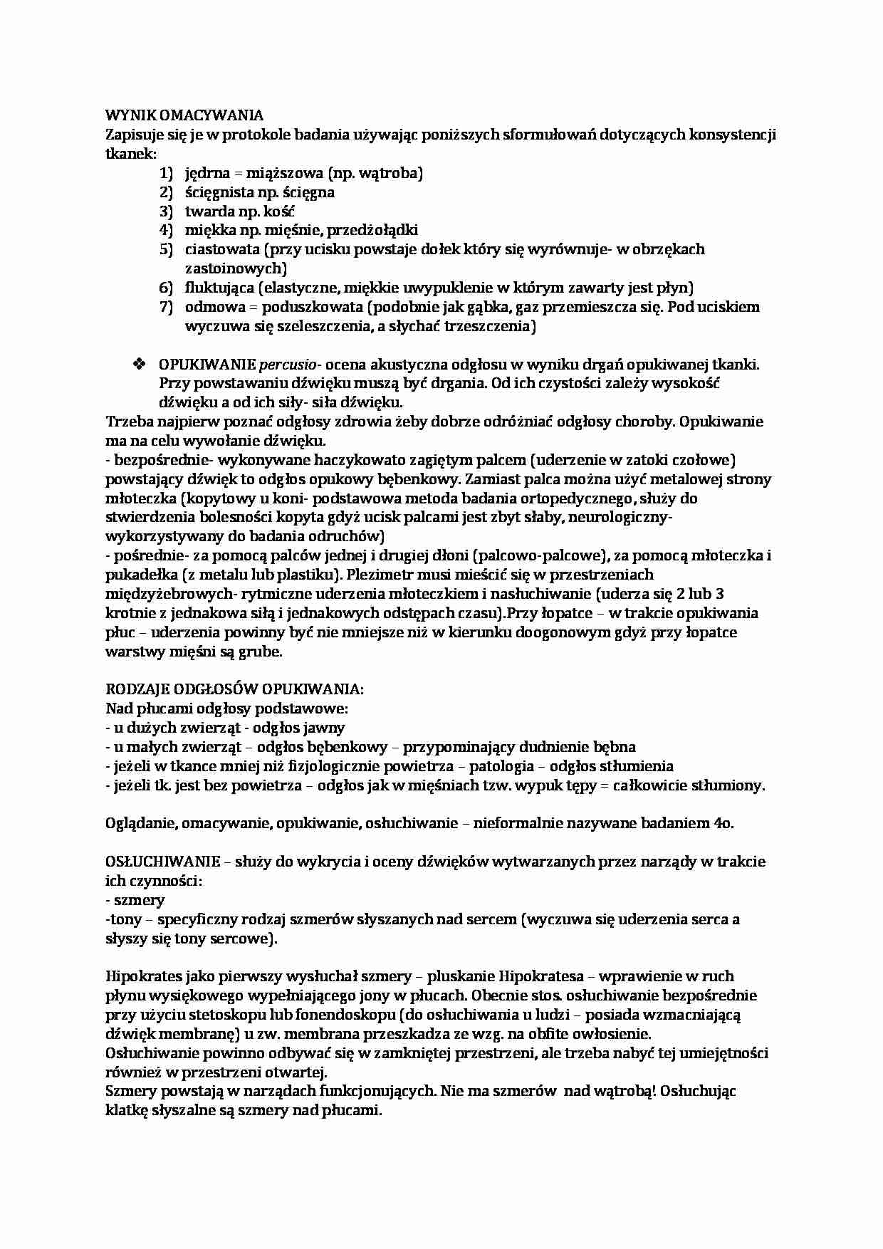 Wynik omacywania - strona 1
