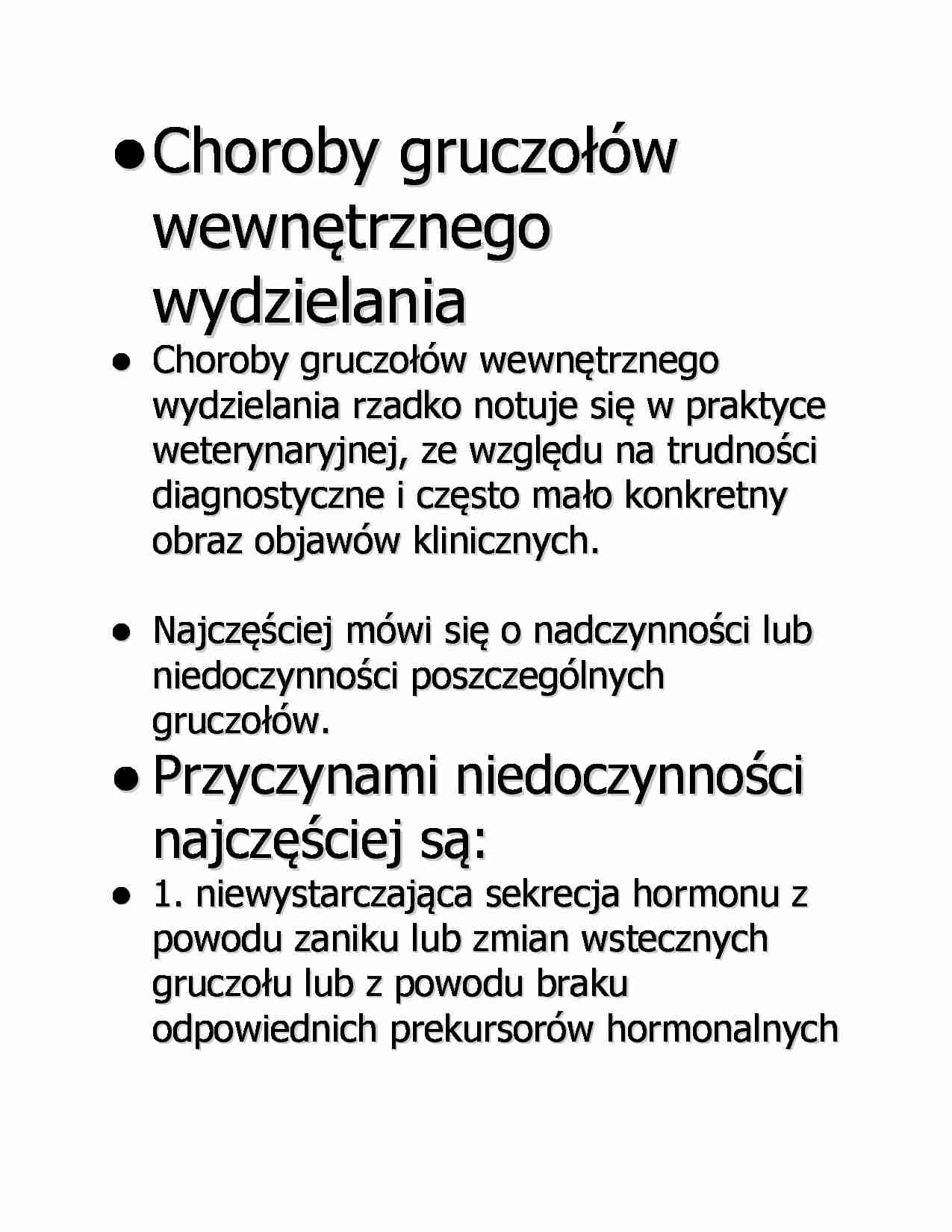 Choroby gruczołów wewnętrznego wydzielania - strona 1