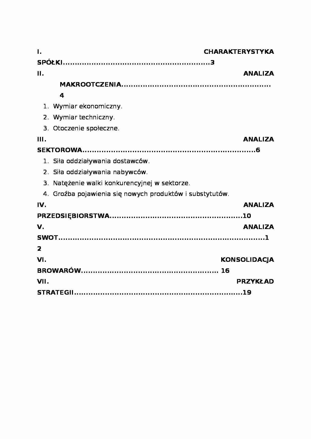 Analiza strategiczna - browar 2 - strona 1