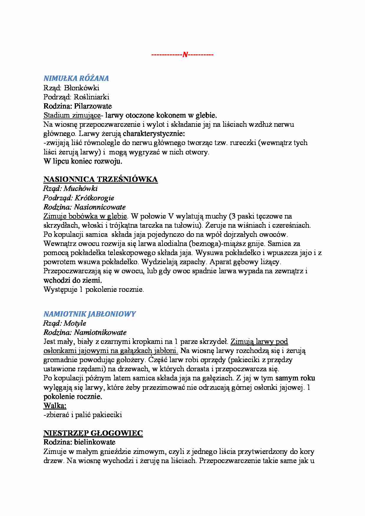 Szkodniki na N - strona 1