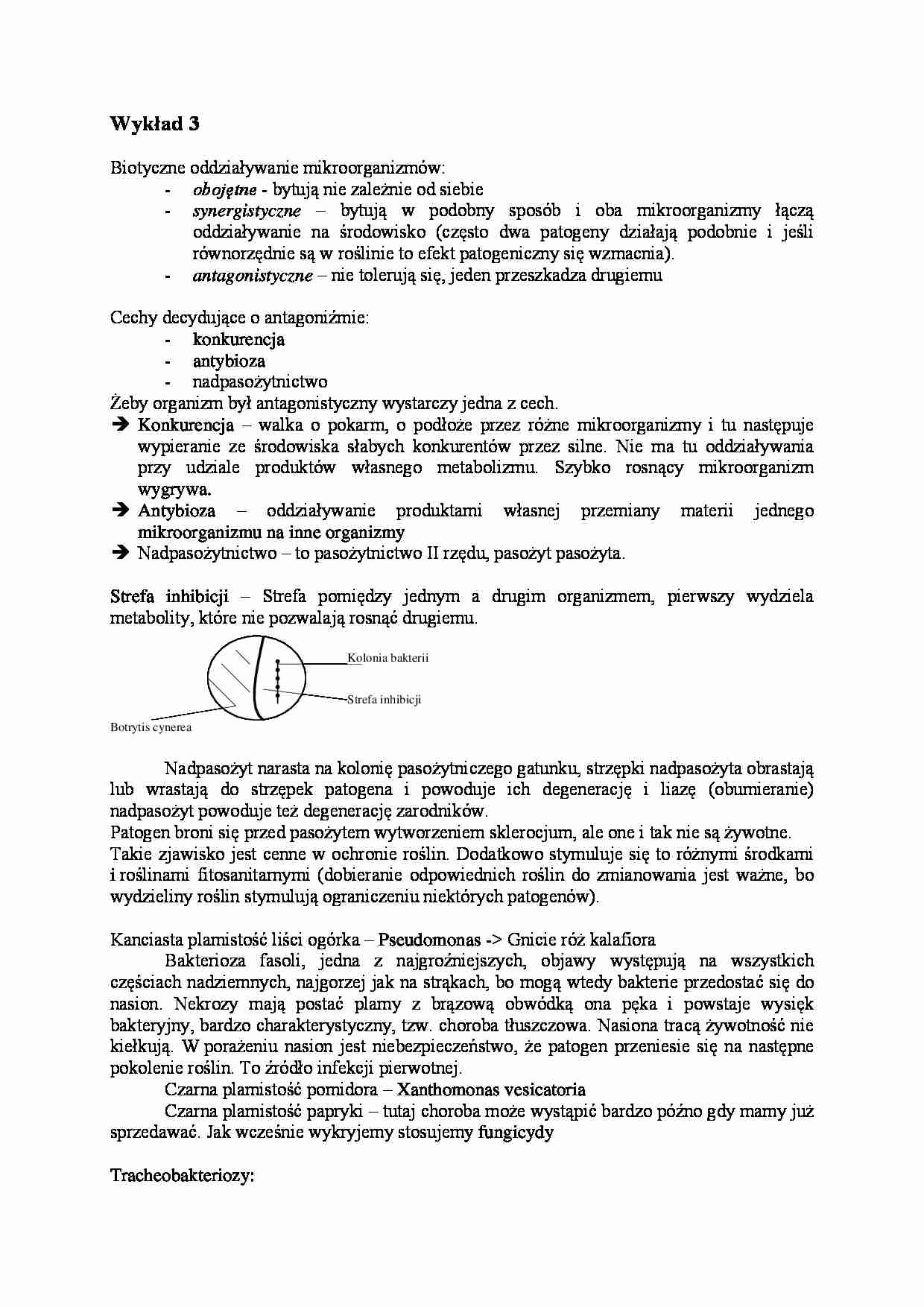 Biotyczne oddziaływanie mikroorganizmów - strona 1