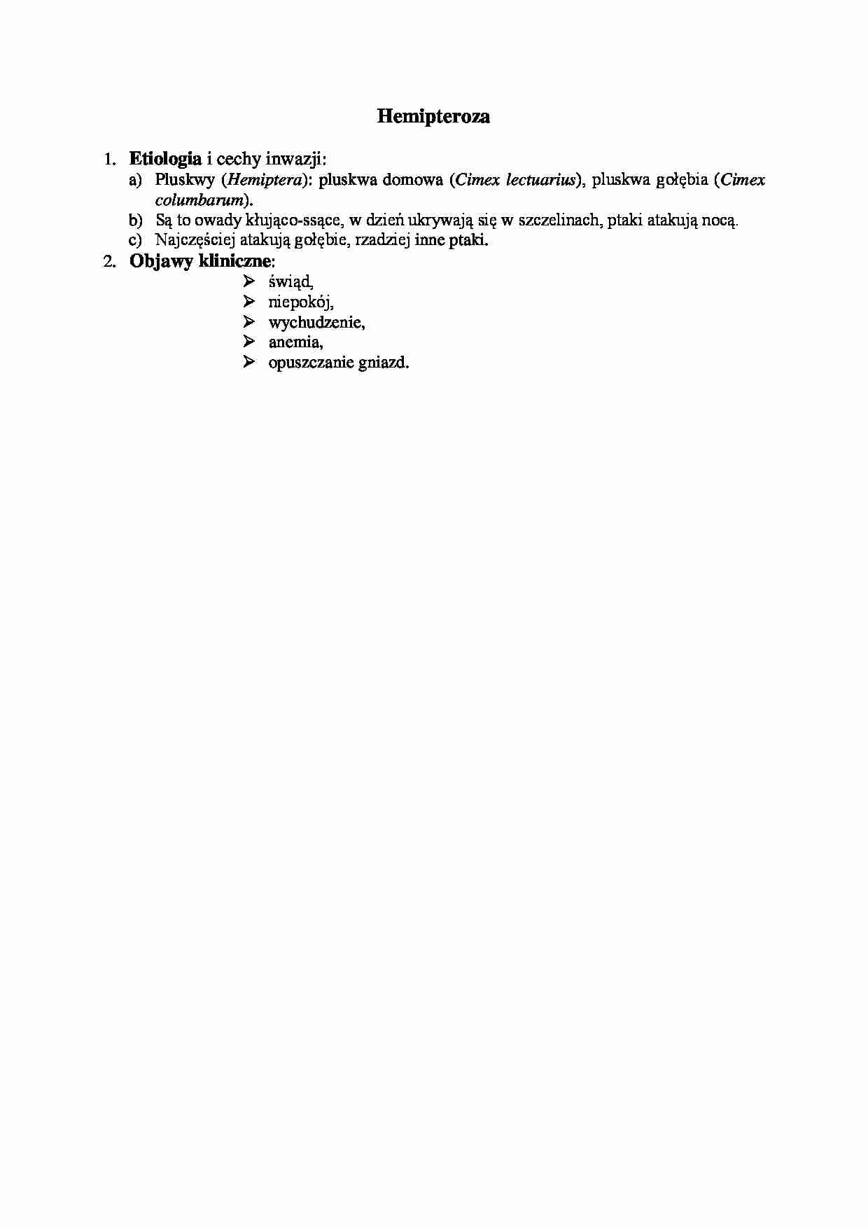 Choroby spowodowane inwazją owadów - Hemipteroza - strona 1