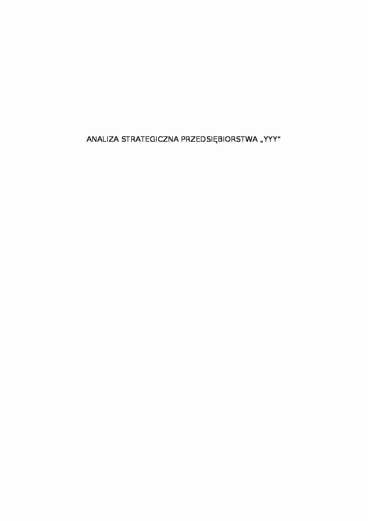Analiza strategiczna przedsiebiorstwa YYY - komputery - strona 1