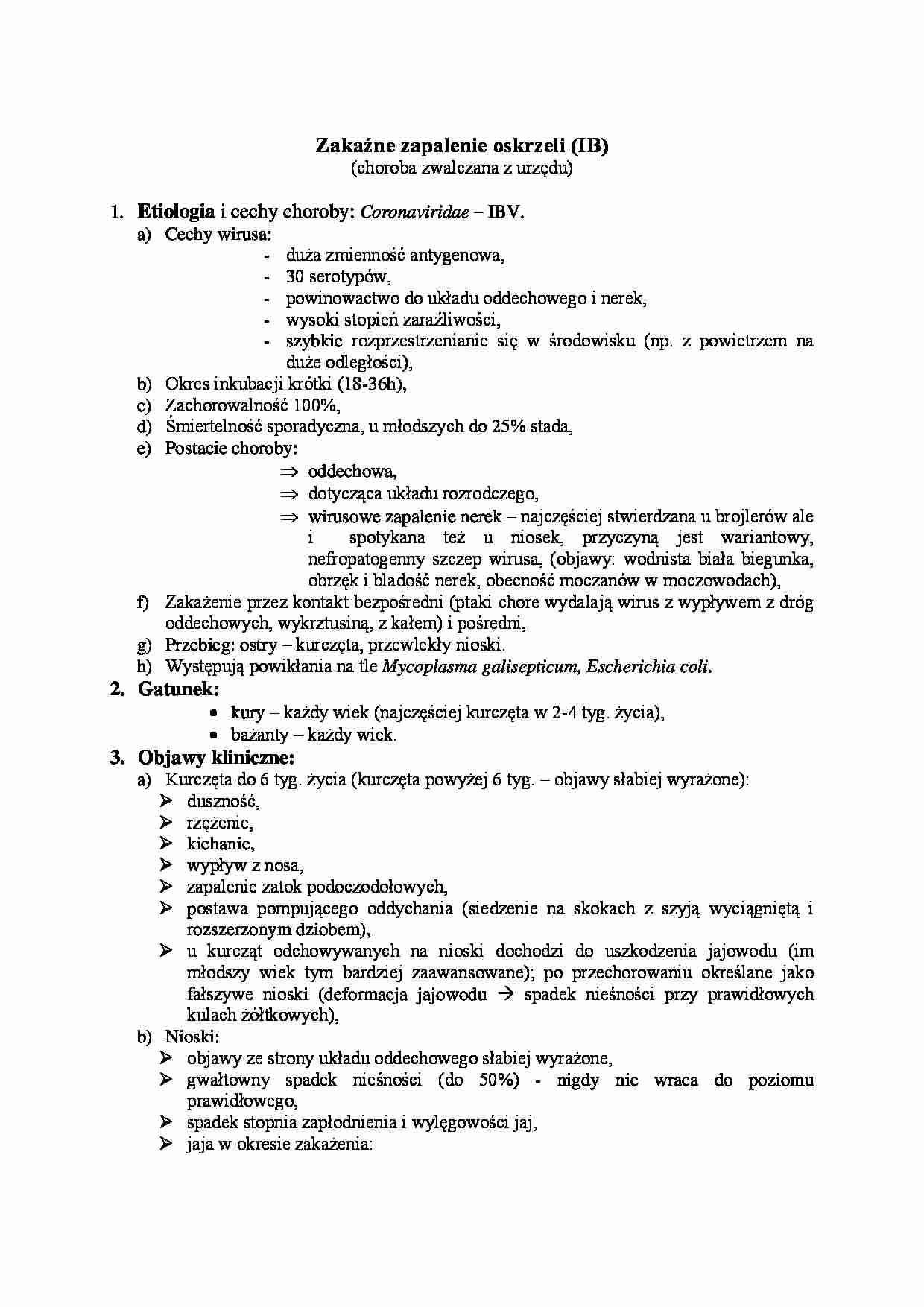 Choroby wirusowe - zakźne zapalenie oskrzeli - strona 1